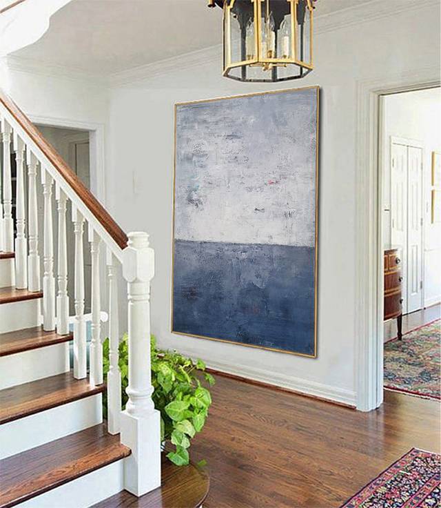 Painting Canvas Deep Coastal Abstract Canvas Artwork ZFP4Z wall art
